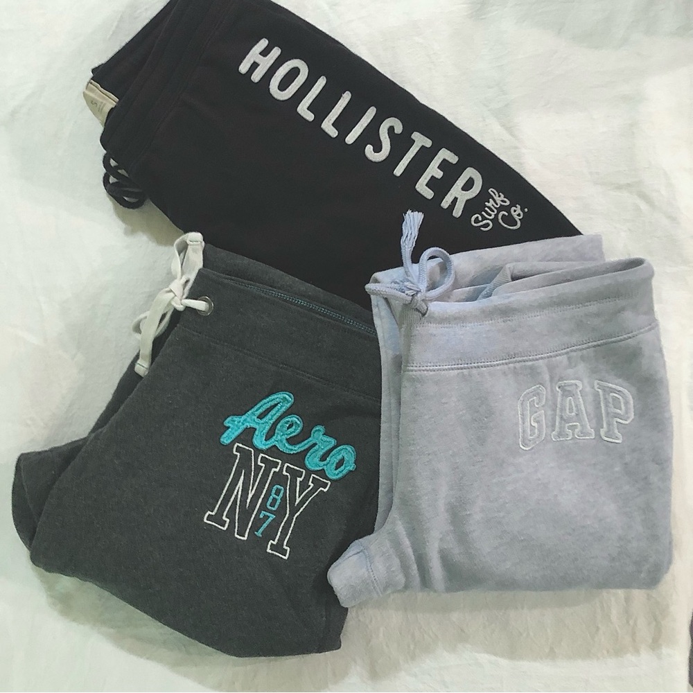 Lot of Hollister Aero Gap Ladies Joggers Sweat Pants Sz 2 Small / 1 Medium
